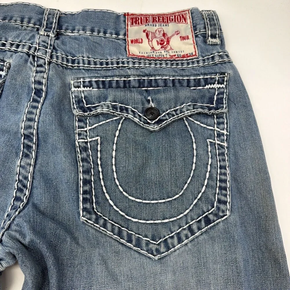 🤩 Vintage True Religion denim / jeans Joey Super T Size 40 x 34 Rare